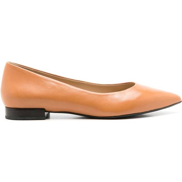 Sarah Chofakian - Francesca leather ballerina shoes - women - Calf Leather - 39 - Orange