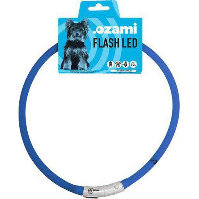 Ozami hundhalsband Flash LED Blå 70 cm