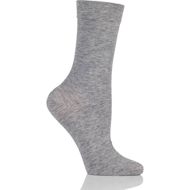 1 Pair Grey Melange Sensual Cashmere Marl Socks Ladies 2.5-5 Ladies - Falke