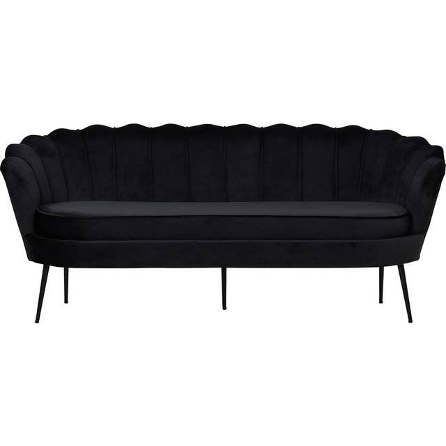Nice soffa 3-sits velour svart.