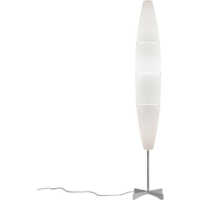 Foscarini - Havana Floor Lamp - weiß/Gestell Aluminium/LxBxH 23x23x172cm/mit Dimmer - white (172.0 x 23.0 x 23.0 x &#8960;23.0cm)