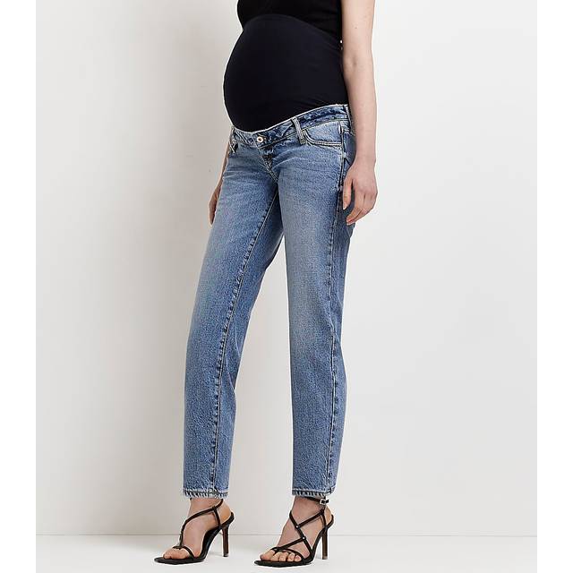 River Island Womens Blue Denim Low Rise Straight Jeans - 10R