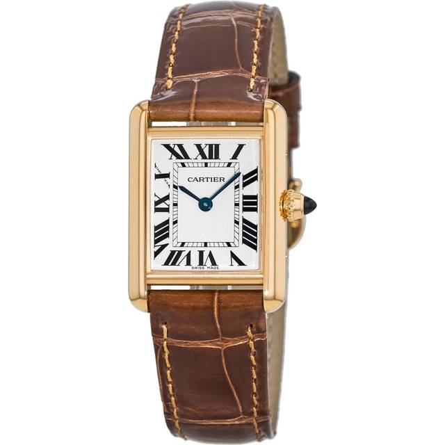 Cartier - Tank Louis Cartier 22mm Small 18-karat Gold And Alligator Watch - Brown - One size