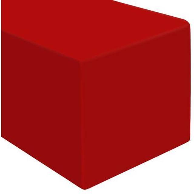 "Lann's Linens - 8' Premium Fitted Tablecloth for 96"""""""" x 30"""""""" Rectangular Table - Wedding/Banquet/Trade Show - Polyester Cloth Fabric Cover - Red"