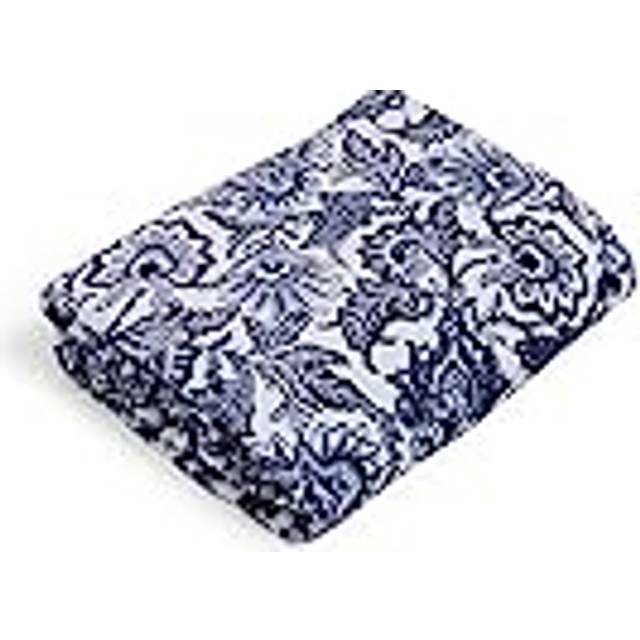 Vera Bradley Womens Oversized Fleece Plush Throw Blanket  Java Navy  White  King