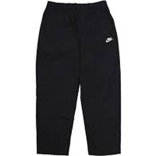 Men's Nike Solid Color Casual Straight-Leg Cropped Sweatpants Autumn Black - MULTI-COLOR