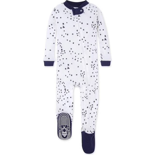 Burt's Bees Baby Baby Boys Pajamas  Zip-front Non-slip Footed Pjs  Organic Cotton and Toddler Sleepers  Midnight Twinkle Bee  24 Months US