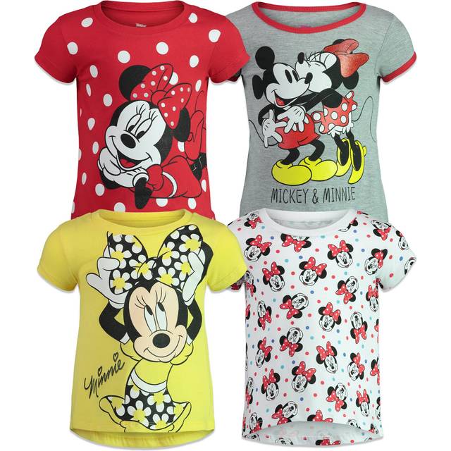 Disney Mickey Mouse Minnie Mouse Toddler Girls 4 Pack T-Shirts 2T