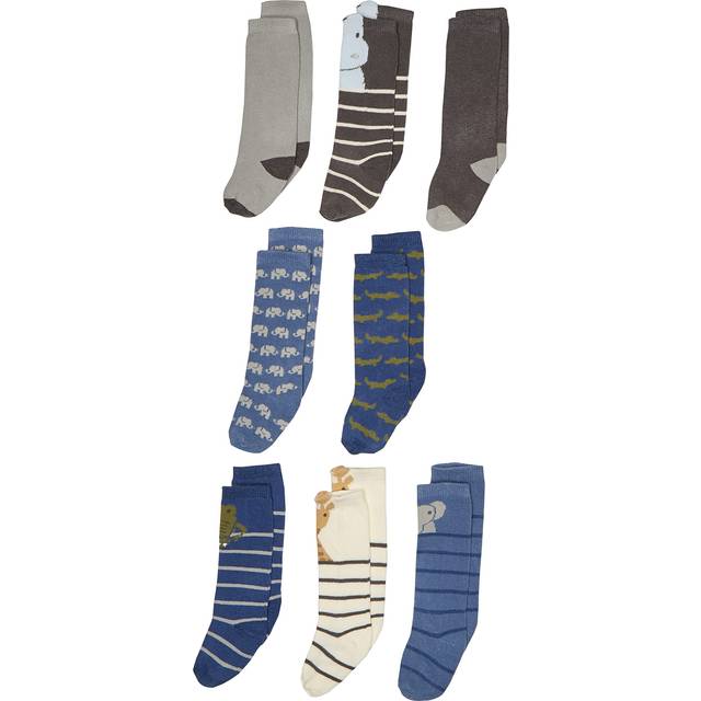 Hudson Baby baby girls Knee High Socks  8 Pack Casual Socks  Safari Bo