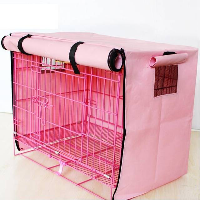 (Pink, M) Pet Bed Dog Kennel Anti-Mosquito Flying Insects Net Tent Cover Indoor/Outdoor