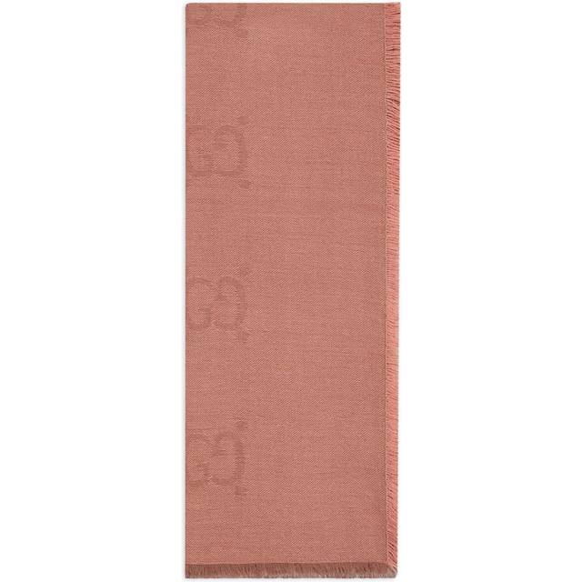 Gucci - G-monogram frayed scarf - women - Silk/Wool - One Size - Pink