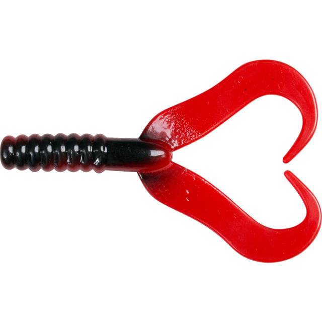 Jigg-Bar Fladen Double Tail 7,5cm Svart / Röd