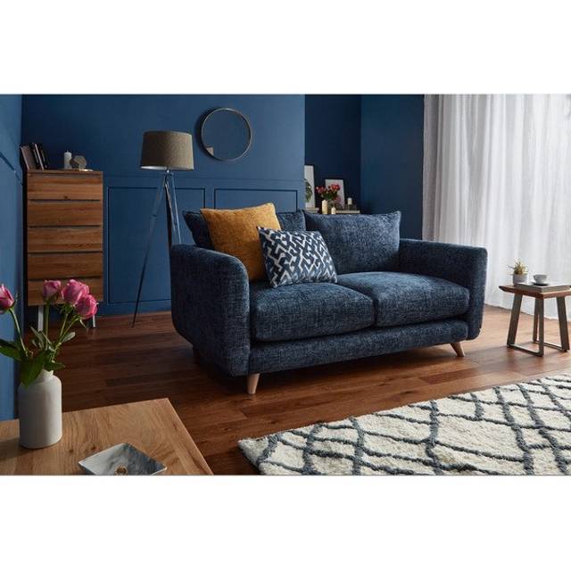 Denim Fabric Sofas - 3 Seater Sofa - Dalby Range - Oak Furnitureland