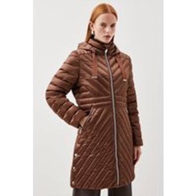 Petite Real Down Packable Coat - Dark Tan
