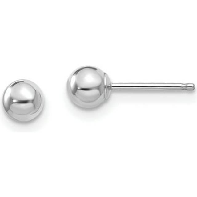 14K White Gold Madi K Polished 4 mm Ball Post Earrings