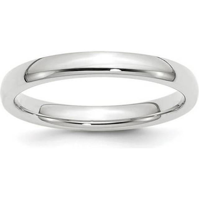 14K White Gold 3 mm Standard Comfort Fit Wedding Band - Size 6.5