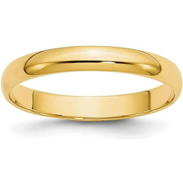 14K Yellow Gold 3 mm LTW Half Round Band - Size 7