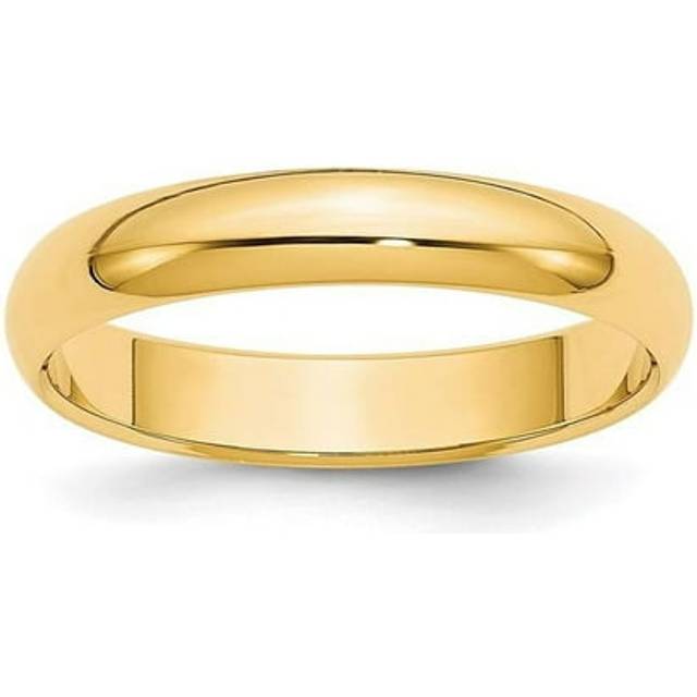 14K Yellow Gold 4 mm LTW Half Round Band - Size 9