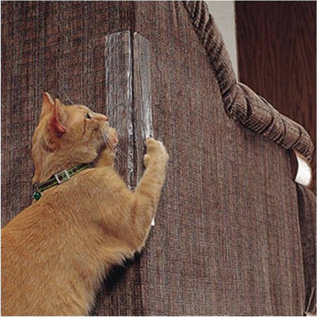(L Â23 x 46 cm) 2 Pcs Pet Cat Scratch Guard Mat Furniture Protector Cat Scratching Post Sofa Pad
