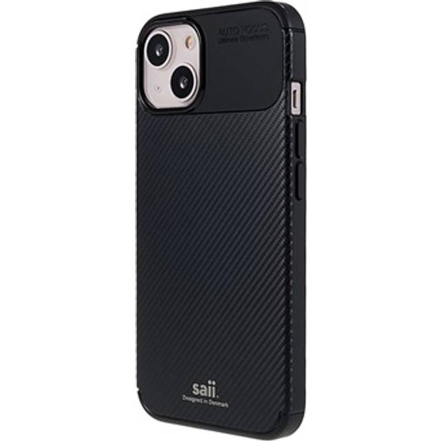 Saii Kolfiber iPhone 13 Mini TPU Skal - Svart