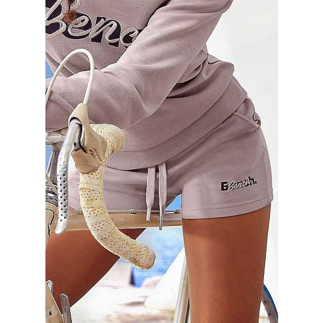 Bench. Loungewear Logo Print Shorts - Smoke Pink