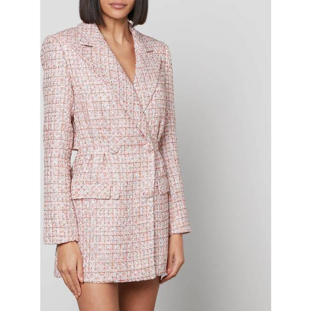 Self Portrait Bouclé Tweed Mini Dress - UK 6 - Pink