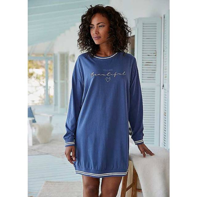 Vivance Dreams Long Sleeve Nightgown - Red