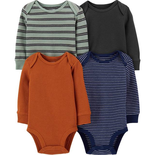 Simple Joys by Carter's Baby Boys' 4-Pack Long-Sleeve Thermal Bodysuits
