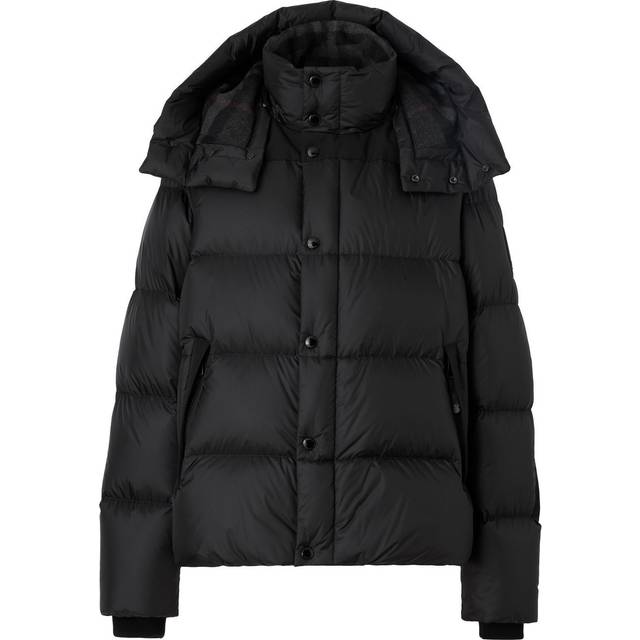 Burberry - detachable-sleeve puffer jacket - men - Polyamide/Feather Down/Polyester/Wool/Cashmere/Cotton - XL - Black