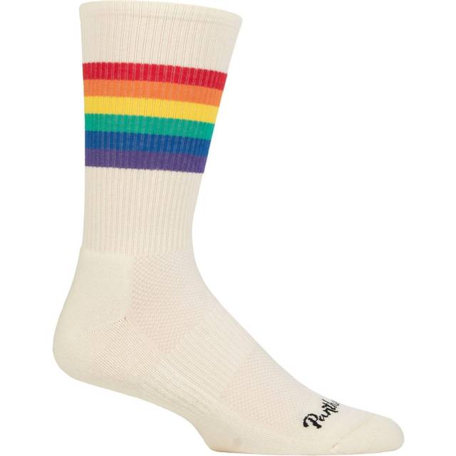 Pantherella 1 Pair Egyptian Cotton Shine Pride Cushioned Sports Socks Cream 10-12 UK