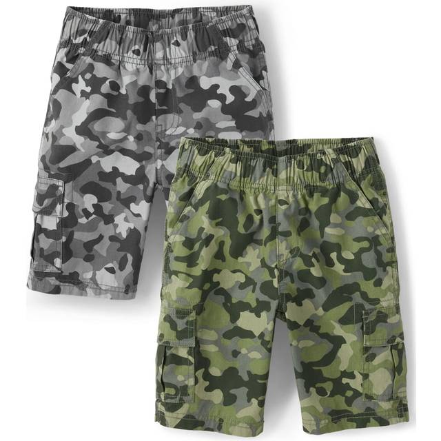 The Children's Place Toddler Boys Pull on Cargo Shorts  Green Camo/Grey Camo 2 Pack  5