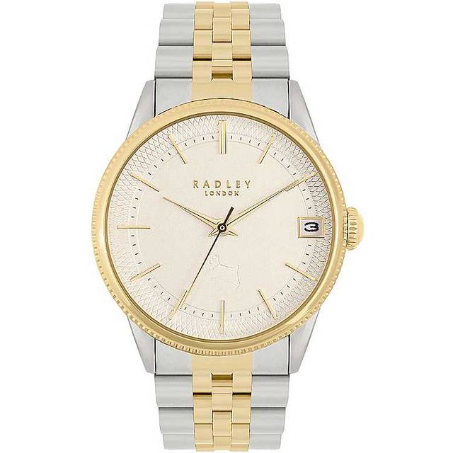 Radley London Ladies Two Tone Plated Coin Edge Bezel Bracelet Watch - Gold