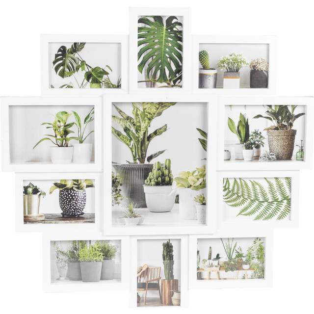 (White , 11 Piece Photo Frame ) Large Multi Aperture Collage Picture Frame Holds 9/11/18 Photos 6x4 Wood Look