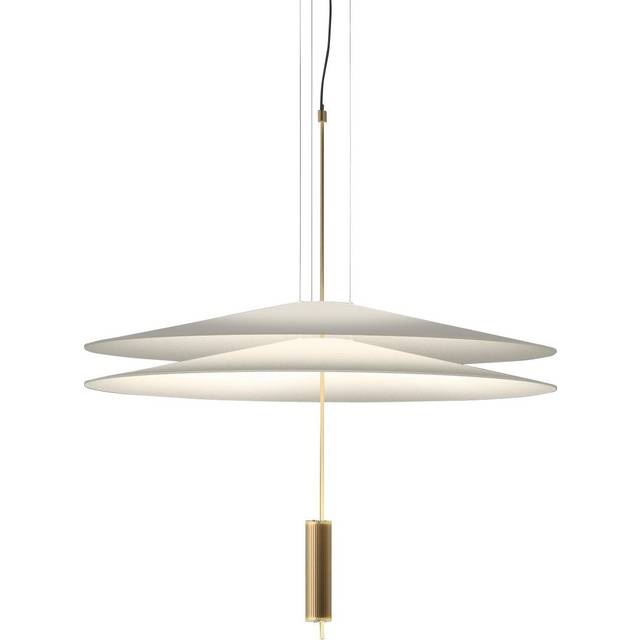 Vibia - Flamingo 1510 LED Suspension Lamp - gold/matt satiniert/H x Ø 80x70cm/2700K/1389lm/CRI>80/ dimmbar (80.0 x &#8960;70.0cm)