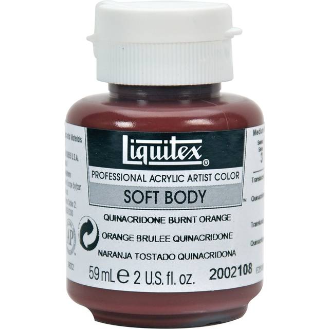 Liquitex 2002108 Professional Soft Body Acrylic Paint 2oz jar  Quinacridone Burnt Orange