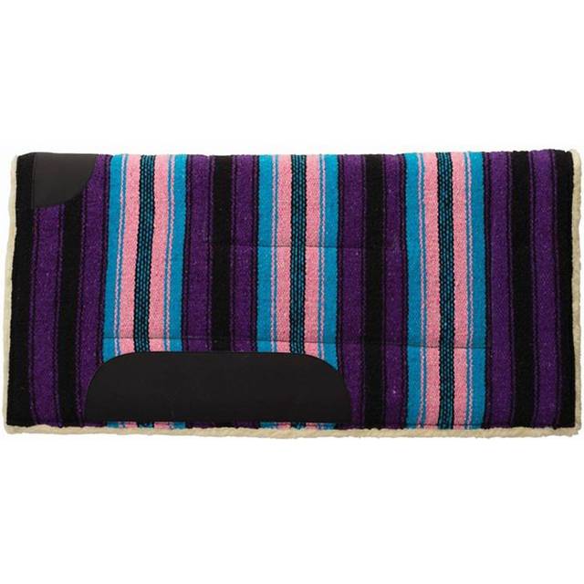 Pony Acrylic Saddle Pad  Straight  22 L x 22 W  Pink/Purple Stripe