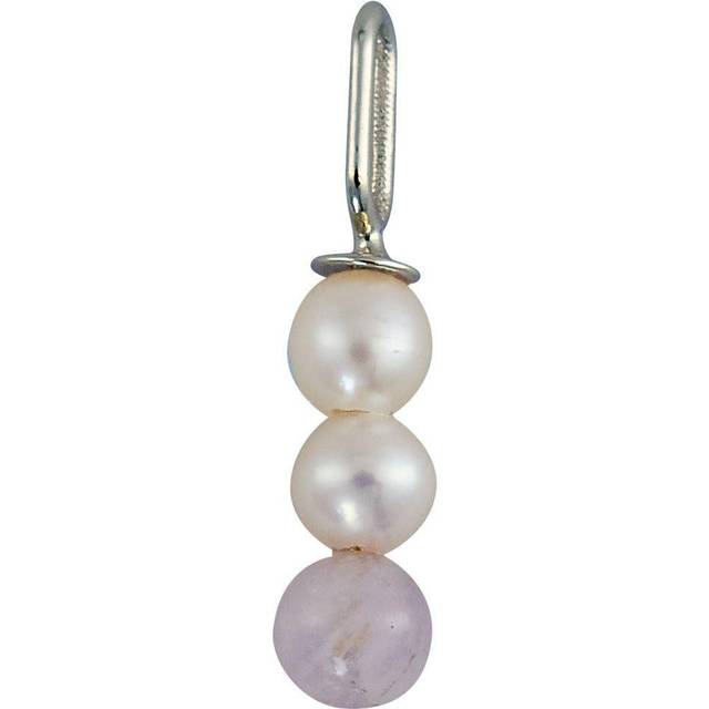 DESIGN LETTERS Pearl Stick Charm 4Mm Silver |Lila |One Size