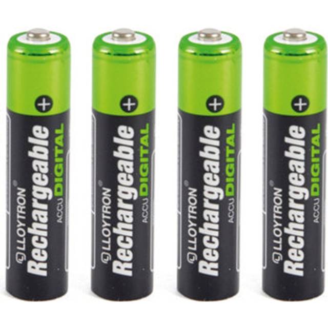 Lloytron AAA Rechargeable Batteries NiMH ACCU Digital 900mAh - 4 Pack