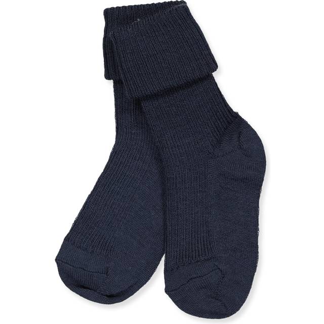 MP DENMARK Wool Rib Baby Socks |Marinblå |22/24