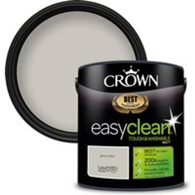 Crown Easyclean Matt Emulsion Paint - Grey Putty - 2.5L