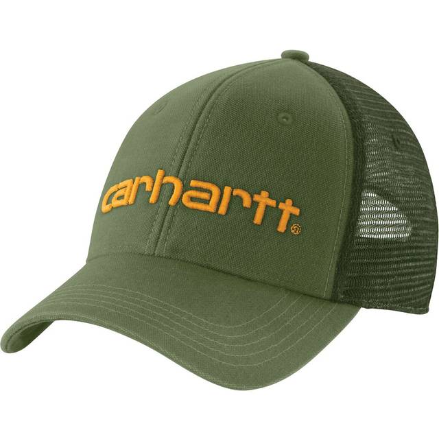 Carhartt Men's Canvas Mesh-Back Logo Graphic Cap  Chive