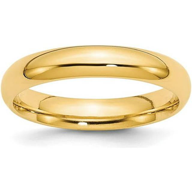 14K Yellow Gold 4 mm Standard Comfort Fit Wedding Band, Size 9.5