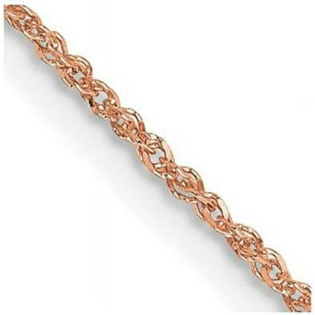 14k rose gold 1.1mm solid diamond cut ropa chain w/ spring ring clasp 16" - 24"