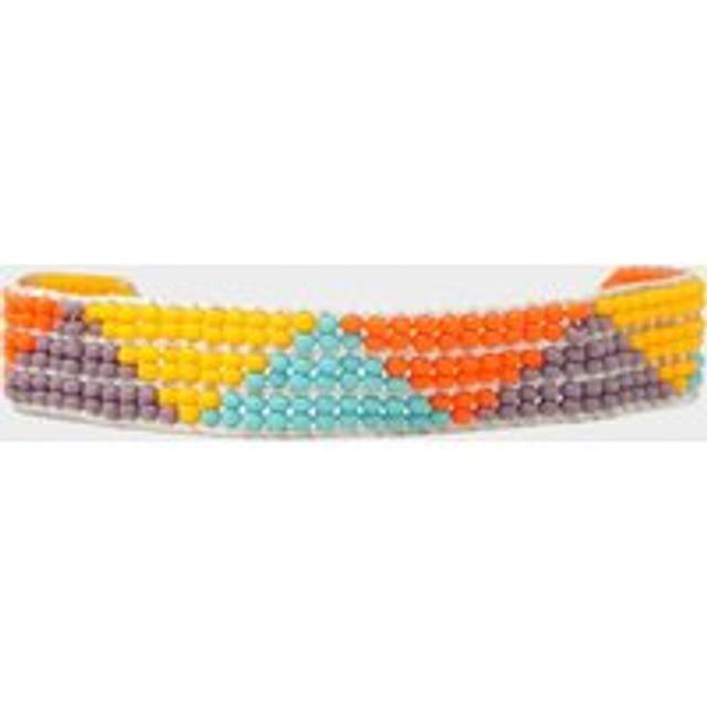 Thread Beaded Bracelet | Sea Green/Orange