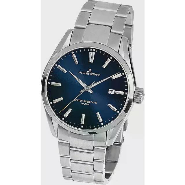 Jacques Lemans Derby Quartz Stainless Steel Men's Bracelet Watch - Blue