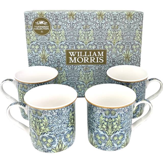 Snakeshead mugs set of 4 for coffee and tea william morris designer