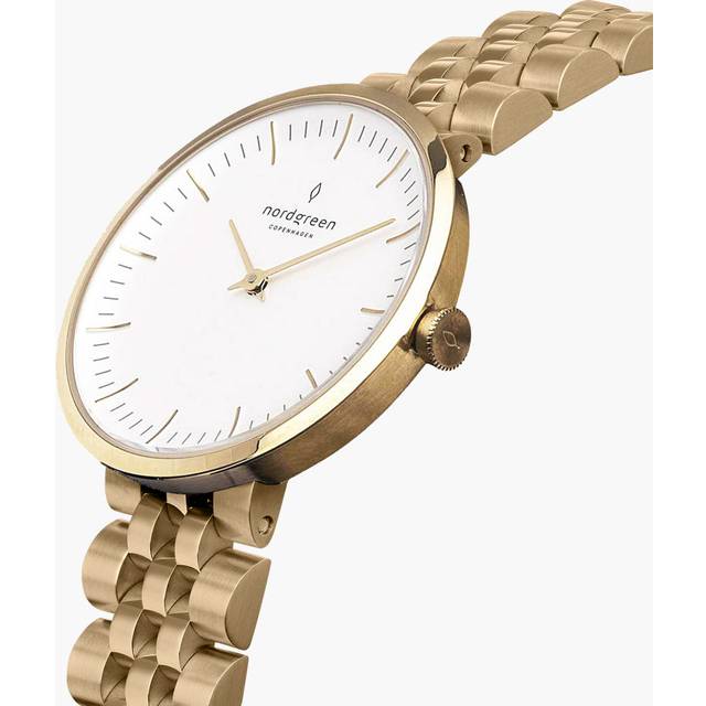Nordgreen Infinity 32 mm IN32GO5LGOXX - Dam - 32 mm - Analogt - Quartz - Mineralglas - White (14 mm)