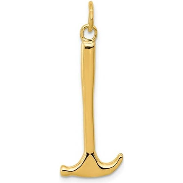14K Yellow Gold 3D Hammer Charm