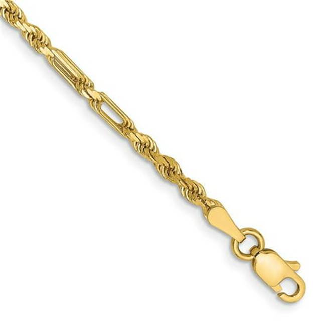 Quality Gold MIL045-8 14K 2.5 mm D-C Milano Rope Chain
