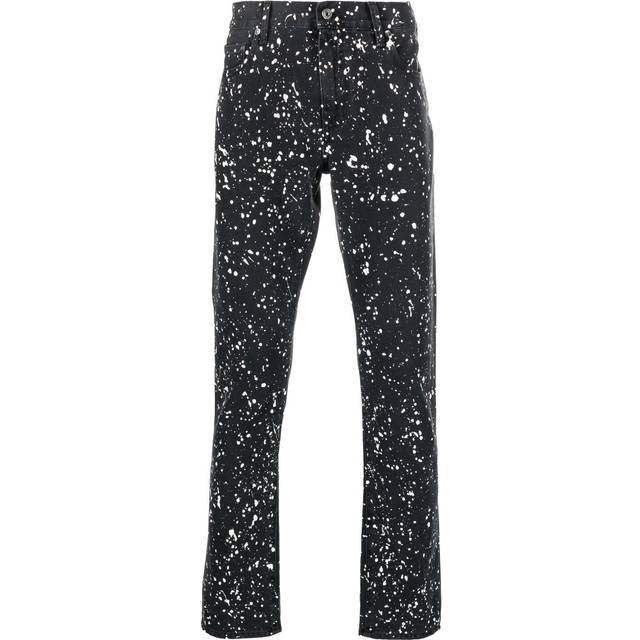 Off White, Slim-fit Jeans, male, Black, W31, Slim Fit Painted Denim Jeans